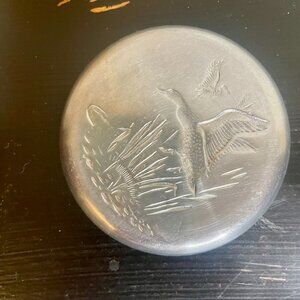 Vintage Metal Duck Coasters - set of 7